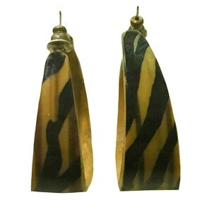 Tiger Eye Hoop Earrings